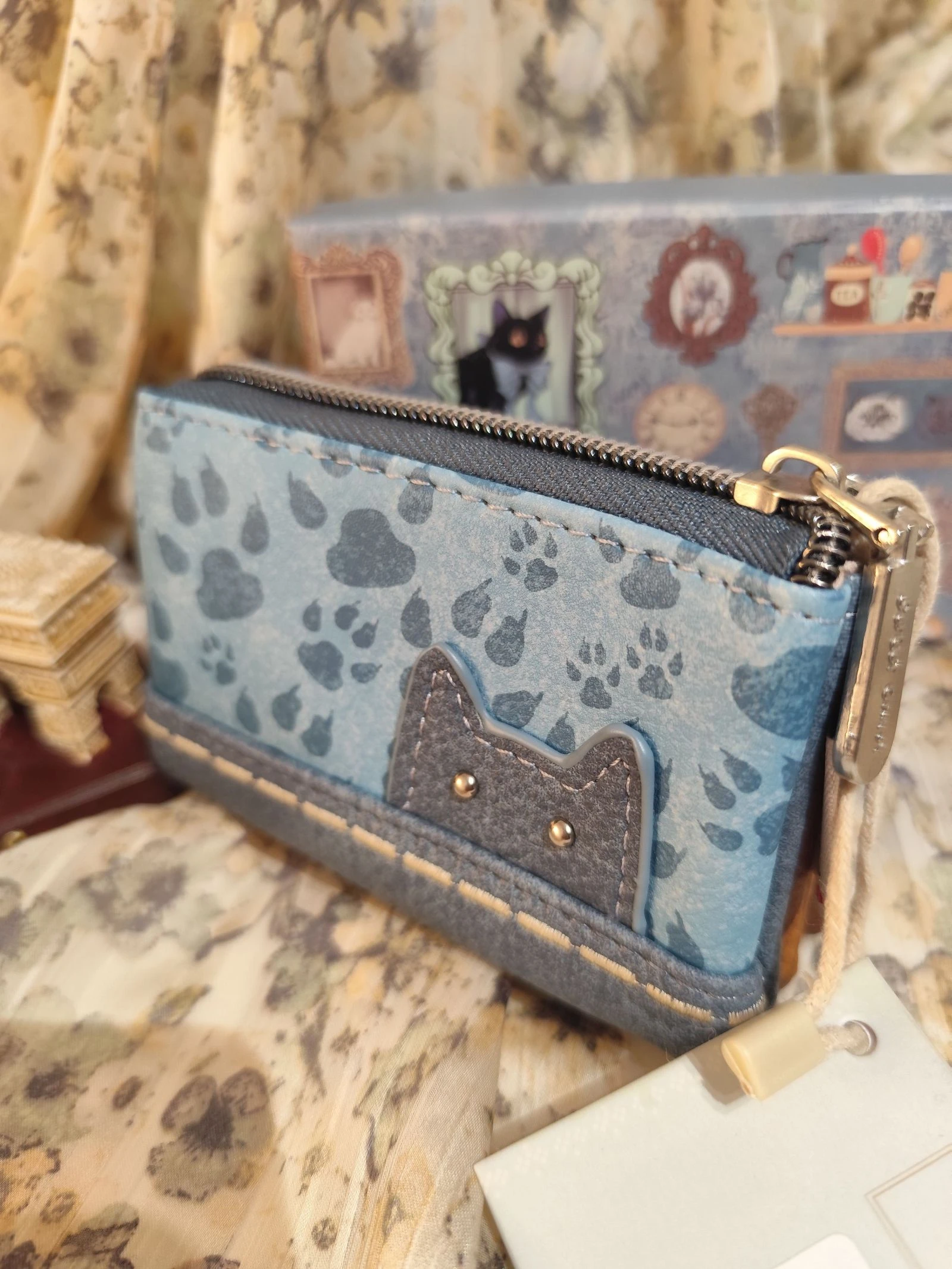 Carteira porta-moedas Sweet Candy Gatos azul – photo 3